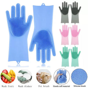 Magic Dish Washing Gloves With Scrubber